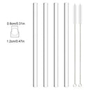 Axyaa Glass Drinking Straw Set with Cleaning Brush