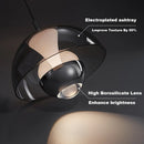 Axyaa LED Glass Chandelier: Modern Interior Decor Lighting for Restaurant, Bedroom, Bar & Bedside