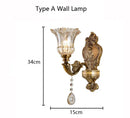 Axyaa Crystal Wall Sconce Modern Bedroom Living Room Light Glass Lamp