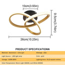 Axyaa Acrylic LED Chandelier Pendant Light Modern Nordic Style Design for Bedroom Cloakroom
