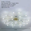 Axyaa Nordic Glass Starry Sky Ceiling Light - Modern Home Art Lighting
