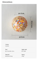 Axyaa Luxury Glass Ball Wall Lights - Colorful LED G4 Lamps