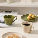 Axyaa Petal Shape Ceramic Coffee Mug Set, 230ml