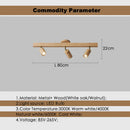 Axyaa Nordic Wooden LED Ceiling Spotlights for Modern Living Room Lighting