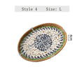 Axyaa Rattan Shell Inlaid Storage Basket: Light Luxury Tray for Living Room and Entrance