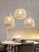 Axyaa Rattan Chandelier: Unique Lampshade Art for Home, Restaurant, Hotel