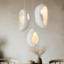 Axyaa White Wabi Sabi E27 LED Pendant Chandelier for Nordic Home Decor