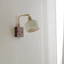 Axyaa Ceramic LED Wall Light Fixture Reading Coffee Modern Copper Bedside Lamp