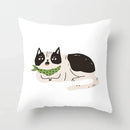 Axyaa Naughty Cat Home Decor Cushion Cover Square Polyester Pillowcase 45x45cm