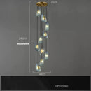 Axyaa Blue Flower Chandelier: LED Modern Home Decor Hanging Lamp for Luxury Living Room