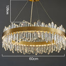 Axyaa Crystal Ceiling Chandeliers: Modern Dining Room Pendant Light for Living Room Lighting