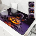 Halloween Pumpkin Head Ghost Absorbent Drying Mat by Axyaa
