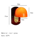 Axyaa Metal Glass Wall Light Dark Red for Home Decor