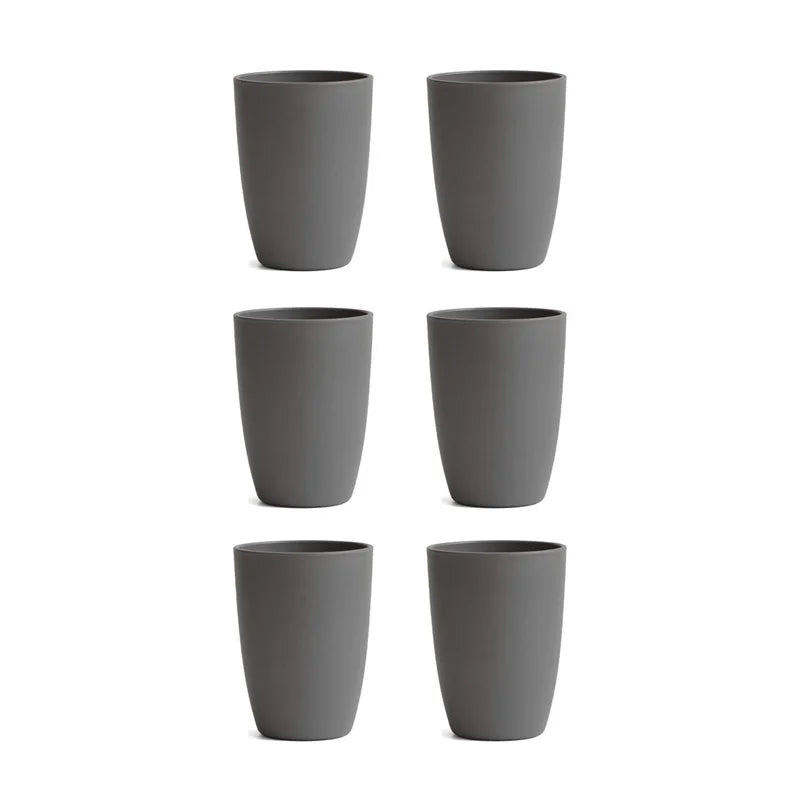 Axyaa Grey Plastic Cups - Set of 6