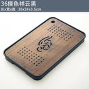Axyaa Bamboo Tea Tray for Home Living Room Storage, Japanese Style Teaware
