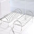 Axyaa Stainless Steel Dish Rack Drainer Kitchen Organizer Tray for Sink Storage