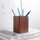 Axyaa Solid Wood Desk Pen Holder - Japanese Style Office Stationery Gift