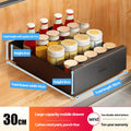 Axyaa Slide Out Cabinet Organizer Pantry Shelves Sliding Drawer Storage Rack