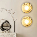 Axyaa Circular Marble LED Wall Lamps Nordic Minimalism Living Room Lights