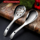 Axyaa Stainless Steel Rice Spoon Colander Skimmer Ladle Serving Utensil