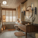 Axyaa Ribbed Glass Nordic Wall Lamp E27 for Dining Hotel Bedroom