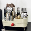 Axyaa Rotating Makeup Organizer with Drawer, Large Capacity Cosmetic Display Case.