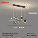 Axyaa LED Ceiling Chandelier for Modern Dining Table, Bar, Kitchen - Remote Control Pendant Light