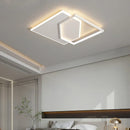 Axyaa Square Matte Black LED Ceiling Light - Adjustable Color Temperature for Bedroom and Living Room