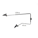 Axyaa Modern Black Adjustable Led Wall Lamp Vintage Industrial Rotatable Wall Lights
