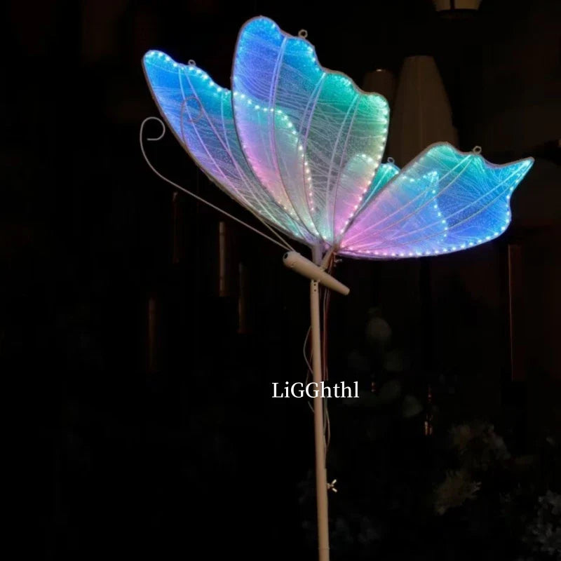 Axyaa RGB Butterfly LED Floor Lights with Remote Control for Events & Weddings