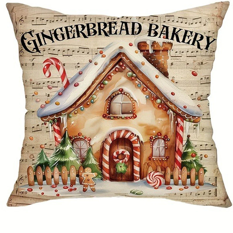 Axyaa Christmas Train Cabin Pillowcase: Festive Home Decor & Gift