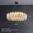 Axyaa Marble Leaves Chandelier Pendant Light - Modern Taper Shape LED Hanging Lamp