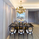 Axyaa Gold Horn Pendant Chandelier for Restaurant and Music Hall Lighting
