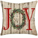 Axyaa Christmas Wreath & Truck Joy Throw Pillow Cover for Sofa, Bedroom, Car