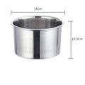 Axyaa Stainless Steel Spice Grains Organizer with Lid - Durable Home Kitchen Stew Pot