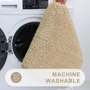 Axyaa Plush Microfiber U-Shaped Bathroom Mat Soft Absorbent Non-Slip Toilet Rugs
