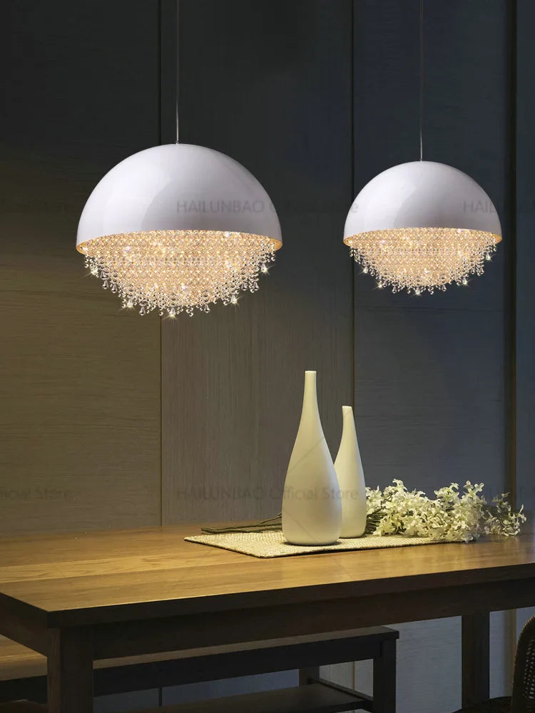 Axyaa Crystal Chandelier: Modern Luxury Lighting for Living Room, Restaurant, Lobby