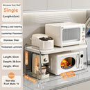 Axyaa Sliding Microwave Shelf 2-layer Storage Rack Stainless Steel Kitchen Organizer