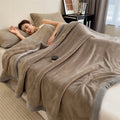 Axyaa Double Layer Milk Velvet Blanket for Bed Sofa Single Double