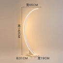 Axyaa Nordic LED Corner Floor Lamp in Coffee White for Home Decor Lighting