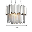 Axyaa Crystal LED Ceiling Lamp Silver Chandelier Dining Room Pendant Light
