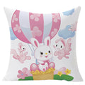 Axyaa Easter Rabbit Pattern Print Pillowcases for Home Decoration