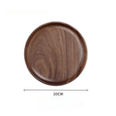 Axyaa Black Walnut Wooden Tray: Elegant Serving Plate for Home, Tea, Snacks & Desserts
