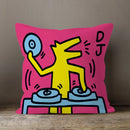 Axyaa Plush Velvet Pillowcase Decorative Cushion Cover in Popular Graffiti Art