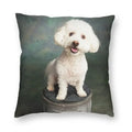 Pink Convertible Pillowcase White Poodle Sofa Cushion Cover Axyaa Home Decor
