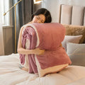 Axyaa Solid Color Fleece Winter Blanket - Super Soft Luxury Warm Adult Bedding