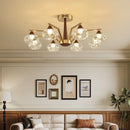 Axyaa Retro Glass Pendant Chandelier for Living Room, Bedroom, Kitchen & Restaurant