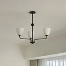 Axyaa Retro Black Ceiling Chandeliers LED Pendant Lights for Home Decor