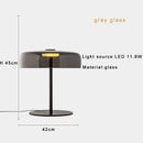 Axyaa Glass Amber Green LED Table Lamp for Luxurious Living Spaces