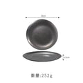Axyaa Stainless Steel Steak Plate Set Vintage Restaurant Tray Tableware